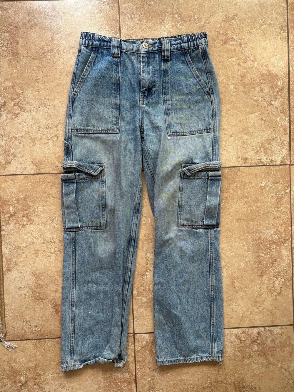BDG Light Blue Boyfriend Cargo Jeans